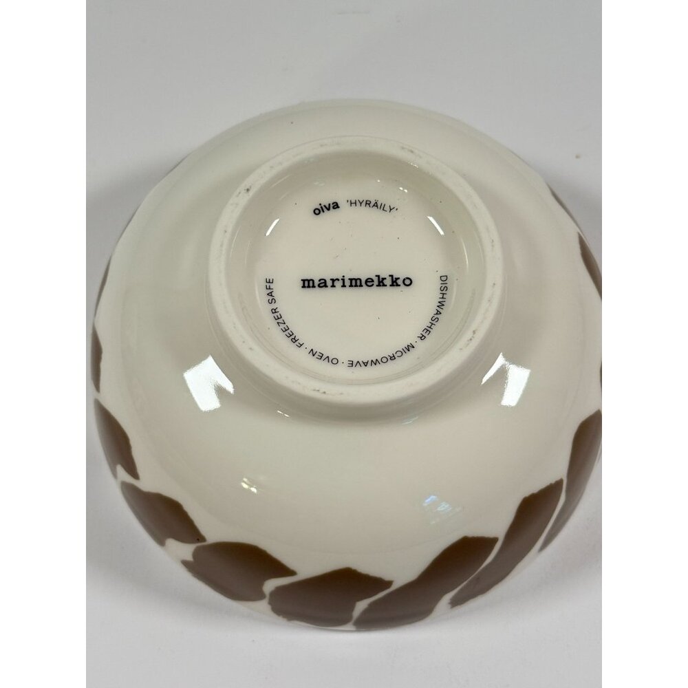 Marimekko Oiva Hyraily Bowl White Stoneware 4 1/2" Round - Picture 2 of 4